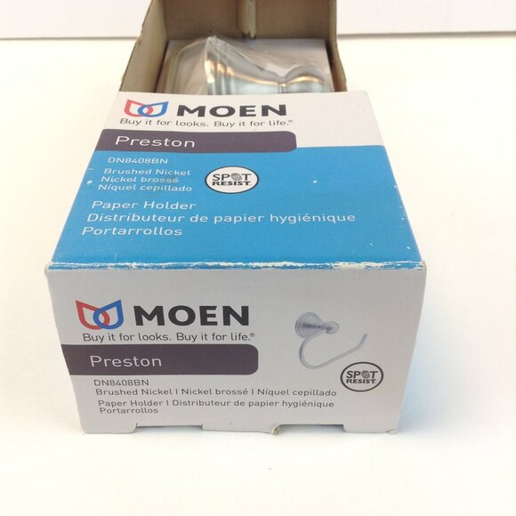 MOEN "Preston" DN8408BN Brushed Nickel Toilet Paper Holder - Picture 10 of 10